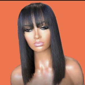 Brazilian Straight Wig 16-inches 100% Human Hair